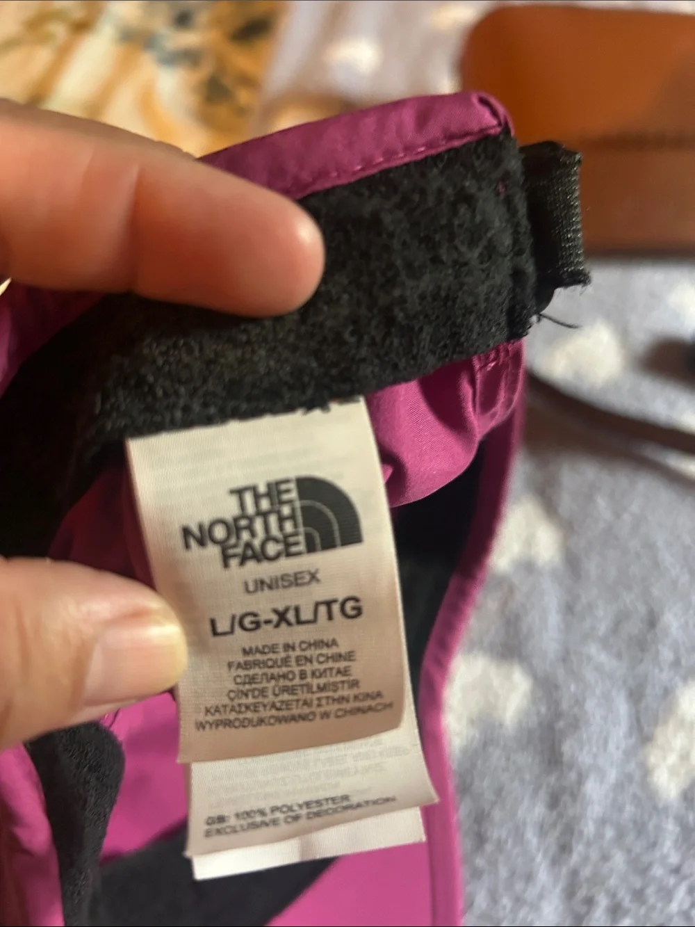 The North Face bright pink